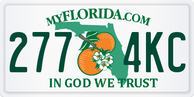 FL license plate 2774KC