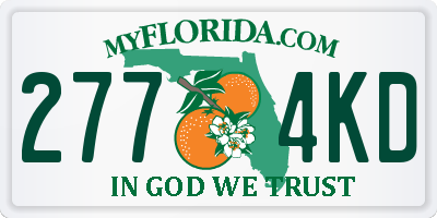 FL license plate 2774KD