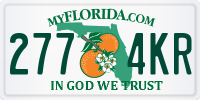 FL license plate 2774KR