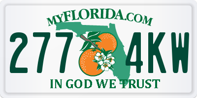 FL license plate 2774KW
