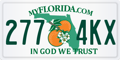 FL license plate 2774KX