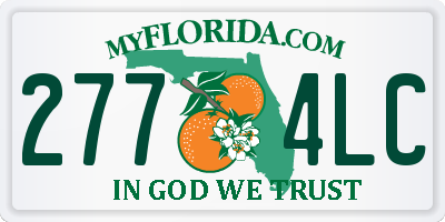 FL license plate 2774LC