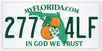 FL license plate 2774LF