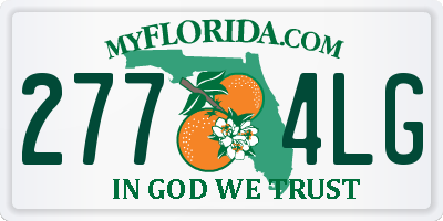 FL license plate 2774LG
