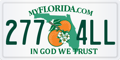 FL license plate 2774LL