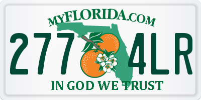FL license plate 2774LR