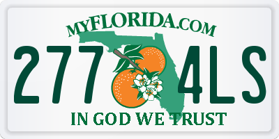 FL license plate 2774LS