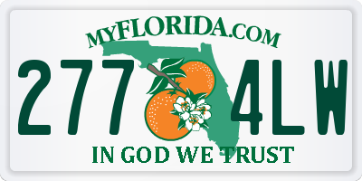 FL license plate 2774LW