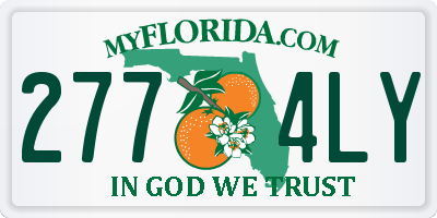 FL license plate 2774LY