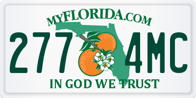 FL license plate 2774MC