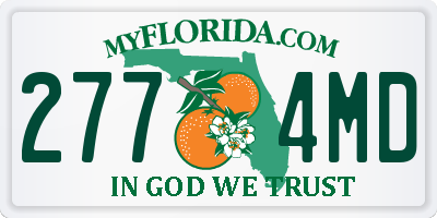FL license plate 2774MD