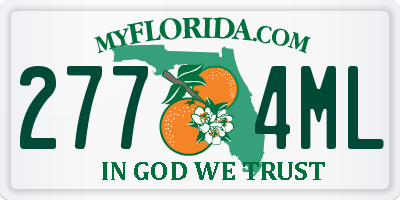 FL license plate 2774ML