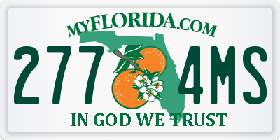 FL license plate 2774MS