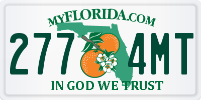 FL license plate 2774MT
