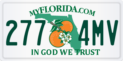 FL license plate 2774MV