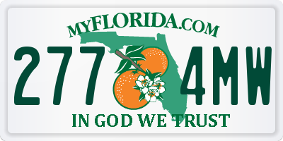 FL license plate 2774MW