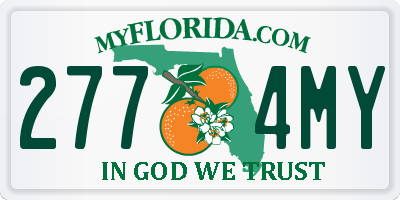 FL license plate 2774MY