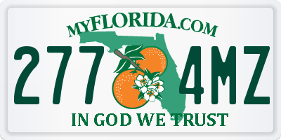FL license plate 2774MZ