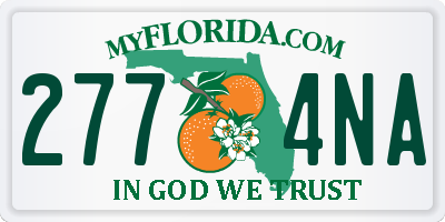 FL license plate 2774NA