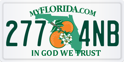 FL license plate 2774NB