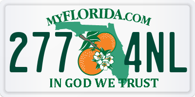 FL license plate 2774NL