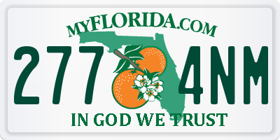 FL license plate 2774NM