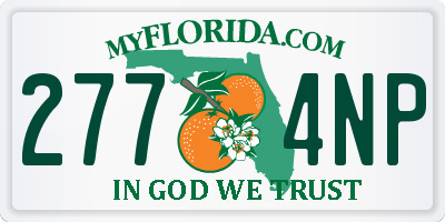 FL license plate 2774NP