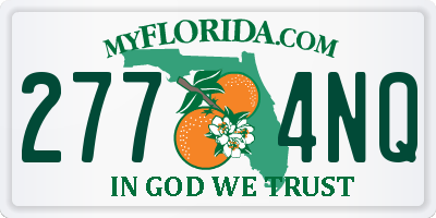 FL license plate 2774NQ