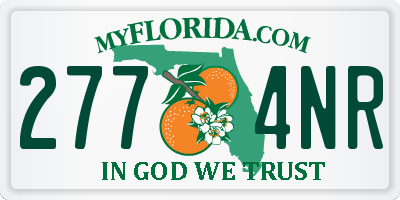 FL license plate 2774NR