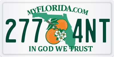 FL license plate 2774NT