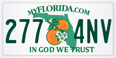FL license plate 2774NV