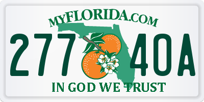 FL license plate 2774OA
