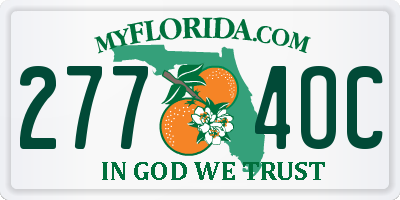 FL license plate 2774OC