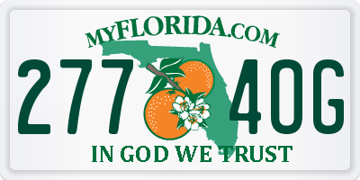 FL license plate 2774OG