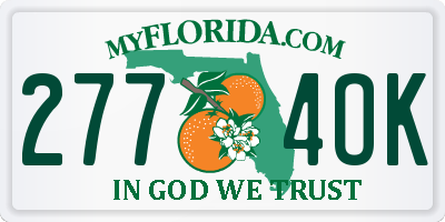 FL license plate 2774OK