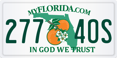 FL license plate 2774OS