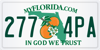 FL license plate 2774PA