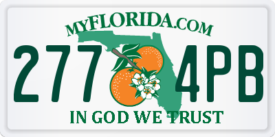 FL license plate 2774PB