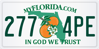 FL license plate 2774PE