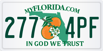 FL license plate 2774PF