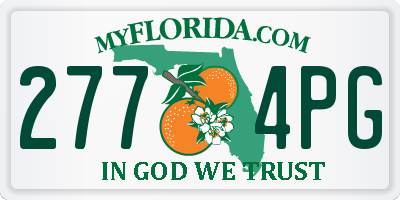 FL license plate 2774PG