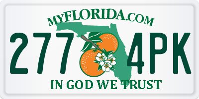 FL license plate 2774PK