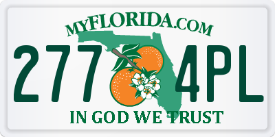 FL license plate 2774PL
