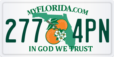 FL license plate 2774PN