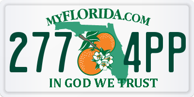 FL license plate 2774PP
