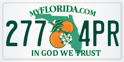 FL license plate 2774PR