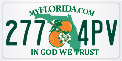 FL license plate 2774PV