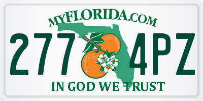 FL license plate 2774PZ