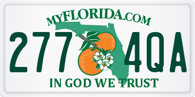 FL license plate 2774QA