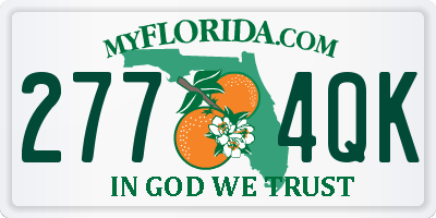 FL license plate 2774QK
